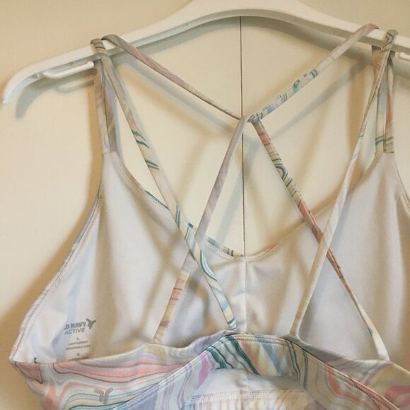 PowerPress Strappu Marble Pastel Cats Cradle Marbleized Sports Bra - Picture 6 of 13